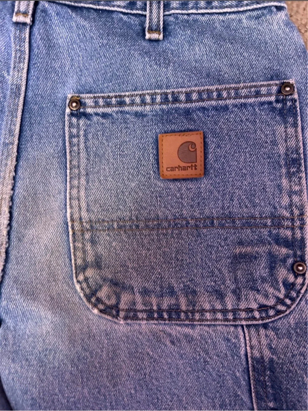 Carhartt Light Blue Relaxed Fit Carpenter Jeans